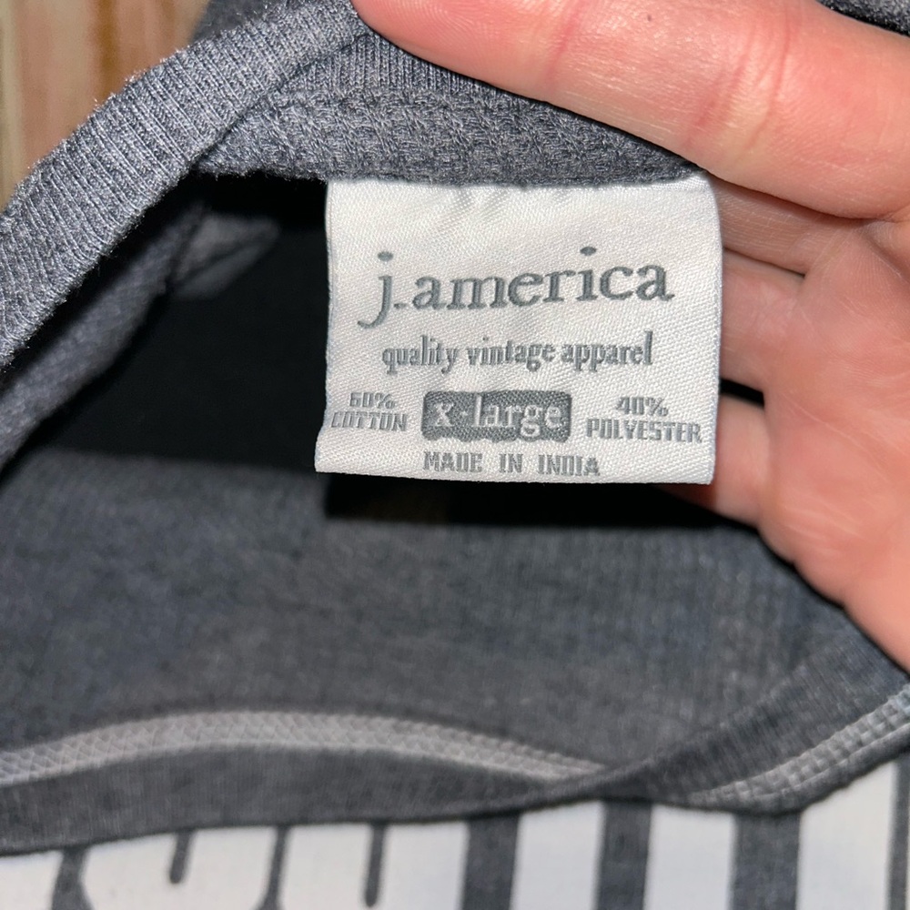 J. America Charcoal Long Sleeve Tee with 'Rooted' Design Michigan Roots - Picture 5 of 5